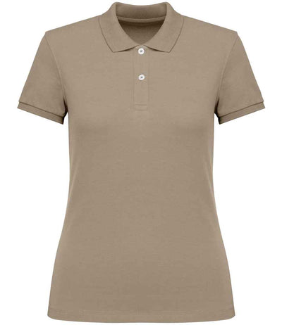 Native Spirit Ladies Piqué Polo Shirt - Wet Sand