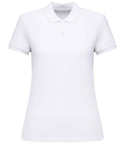 Native Spirit Ladies Piqué Polo Shirt - White