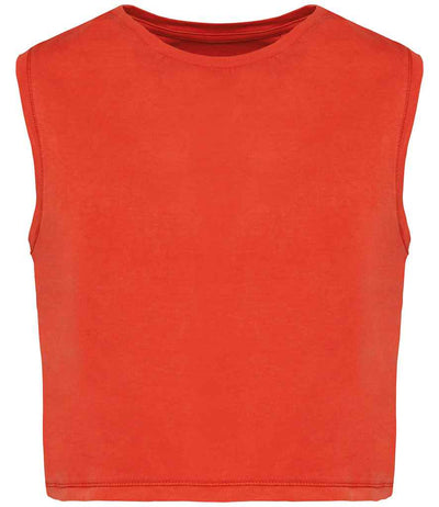 Native Spirit Ladies Cropped Tank Top - Washed Paprika