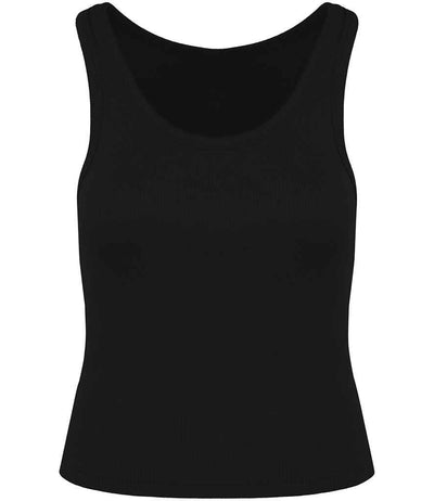 Native Spirit Ladies Ribbed Tank Top - Black