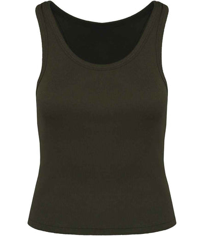 Native Spirit Ladies Ribbed Tank Top - Organic Khaki