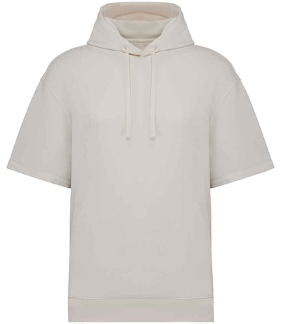 Native Spirit Unisex French Terry Short Sleeve Hooded Sweatshirt - Ivory