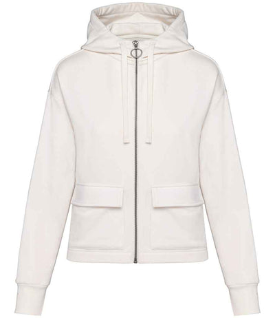Native Spirit Ladies Full Zip Hooded Sweatshirt - Ivory