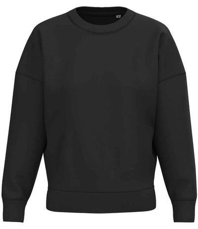 Native Spirit Ladies Crew Neck Sweatshirt - Black