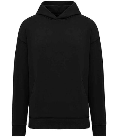 Native Spirit Unisex Washed Effect Oversized Hooded Sweatshirt - Washed Black