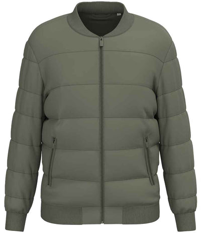 Native Spirit Varsity Collar Padded Jacket - Organic Khaki