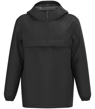 Native Spirit Unisex Waterproof 1/4 Zip Windbreaker - Black