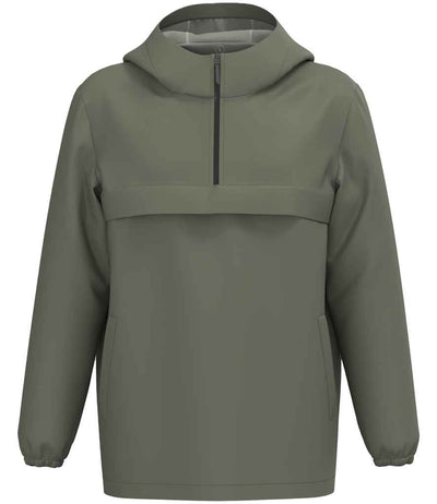 Native Spirit Unisex Waterproof 1/4 Zip Windbreaker - Organic Khaki