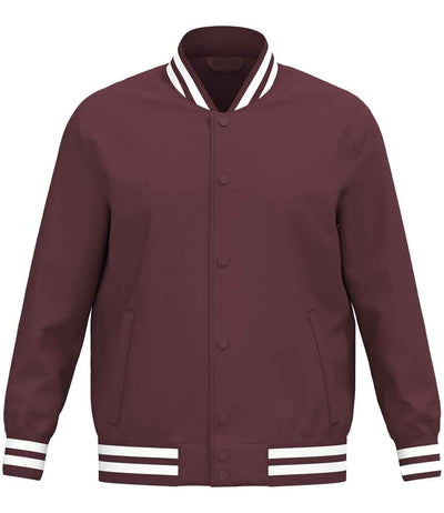 Native Spirit Unisex Varsity Padded Jacket - Dark Cherry