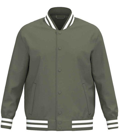 Native Spirit Unisex Varsity Padded Jacket - Organic Khaki
