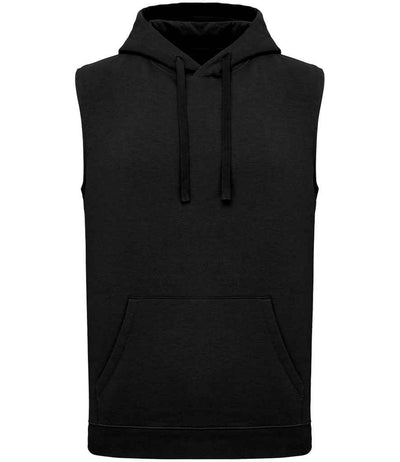 Proact Unisex Sleeveless Hoodie - Black