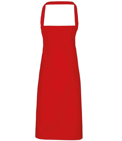 Premier Organic Cotton Bib Apron - Red