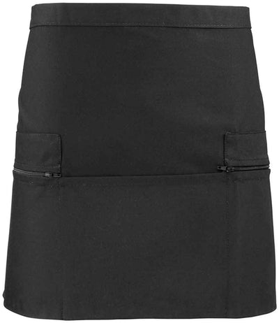 Premier Zip Pocket Waist Apron - Black