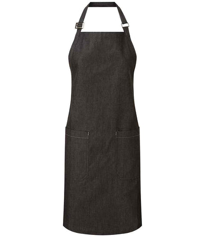 Premier Fairtrade Organic Cotton Denim Bib Apron - Black Denim