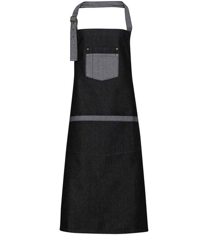 Premier Domain Bib Apron - Black Denim