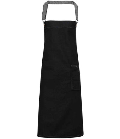 Premier District Bib Apron - Black Denim