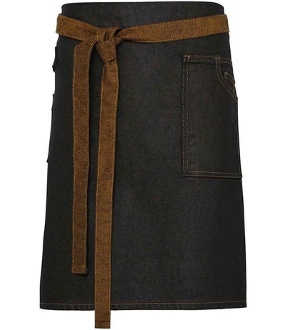 Premier Division Waist Apron - Black/Tan Denim