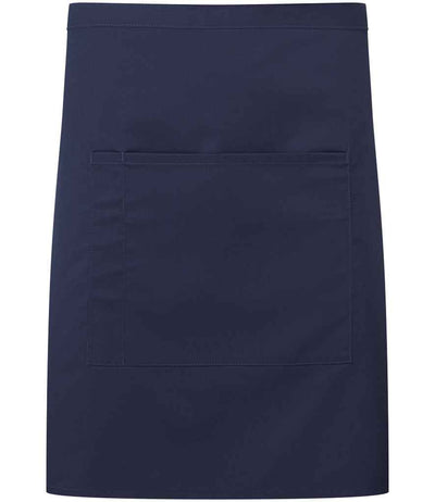 Premier 'Colours' Mid Length Apron with Pocket - Navy