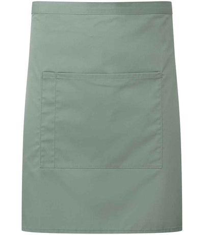 Premier 'Colours' Mid Length Apron with Pocket - Sage