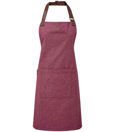 Premier Annex Oxford Bib Apron - Burgundy