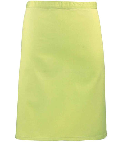Premier 'Colours' Mid Length Apron - Lime Green