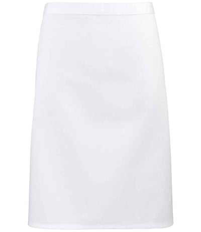 Premier 'Colours' Mid Length Apron - White