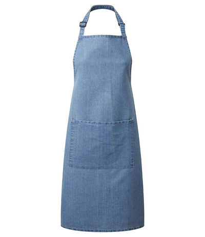 Premier 'Colours' Bib Apron with Pocket - Blue Denim