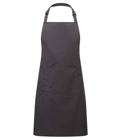 Premier 'Colours' Bib Apron with Pocket - Charcoal