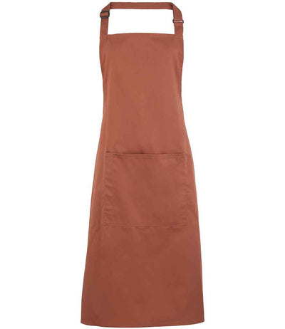 Premier 'Colours' Bib Apron with Pocket - Chestnut