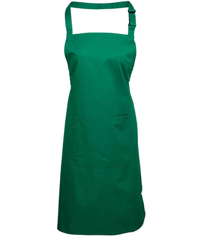 Premier 'Colours' Bib Apron with Pocket - Emerald