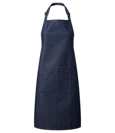 Premier 'Colours' Bib Apron with Pocket - Indigo Denim
