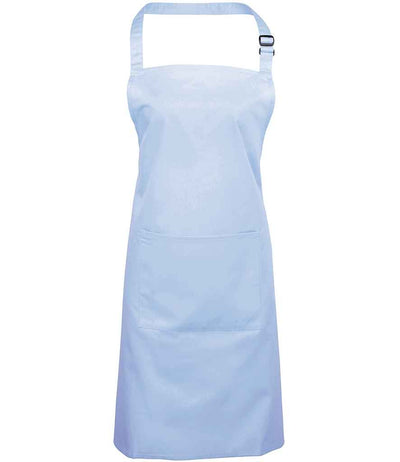 Premier 'Colours' Bib Apron with Pocket - Light Blue