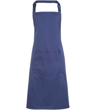 Premier 'Colours' Bib Apron with Pocket - Marine Blue