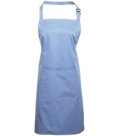 Premier 'Colours' Bib Apron with Pocket - Mid Blue