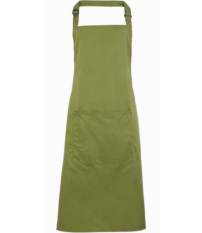 Premier 'Colours' Bib Apron with Pocket - Oasis Green