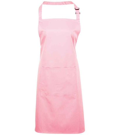 Premier 'Colours' Bib Apron with Pocket - Pink