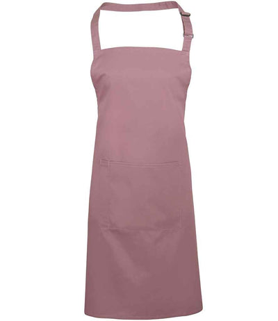 Premier 'Colours' Bib Apron with Pocket - Rose