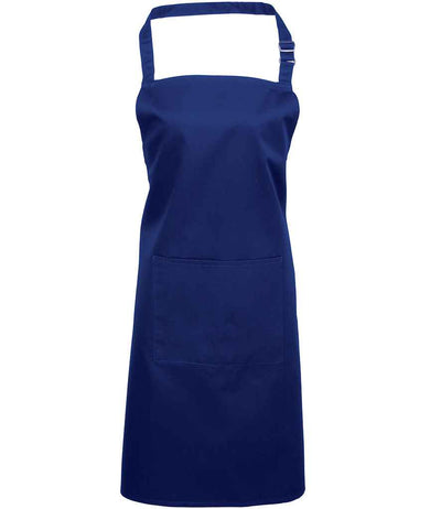 Premier 'Colours' Bib Apron with Pocket - Royal Blue