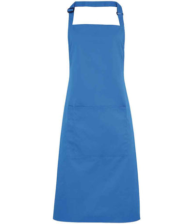 Premier 'Colours' Bib Apron with Pocket - Sapphire Blue