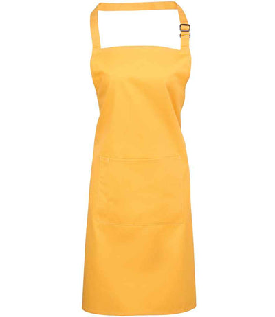 Premier 'Colours' Bib Apron with Pocket - Sunflower