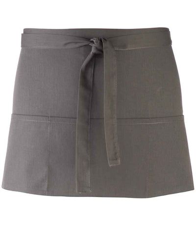 Premier 'Colours' 3 Pocket Apron - Dark Grey