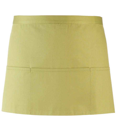 Premier 'Colours' 3 Pocket Apron - Lime Green