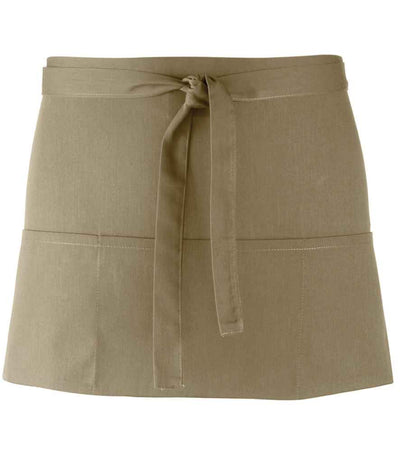 Premier 'Colours' 3 Pocket Apron - Olive Green