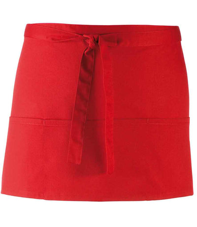 Premier 'Colours' 3 Pocket Apron - Red