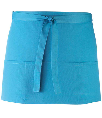 Premier 'Colours' 3 Pocket Apron - Turquoise Blue