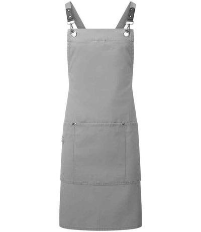 Premier Clip 'n' Clasp Cross Back Bib Apron - Dark Grey