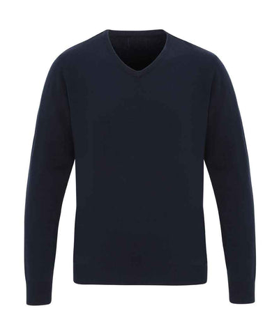 Premier Essential Acrylic V Neck Sweater - Navy
