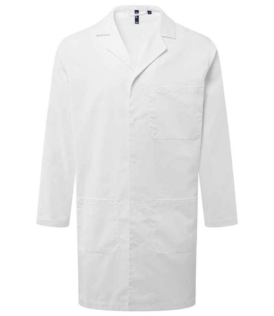 Premier Essential 3 Pocket Work Coat - White