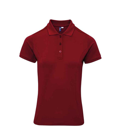 Premier Ladies Coolchecker® Plus Piqué Polo Shirt - Burgundy