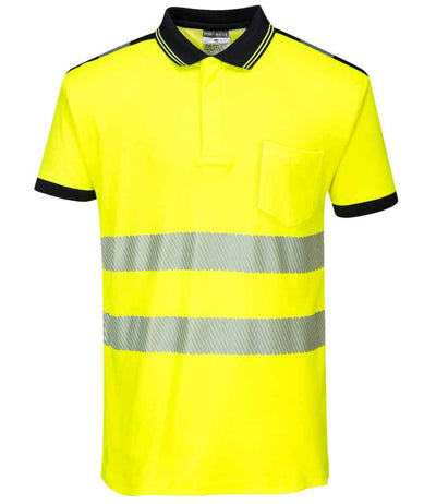 Portwest PW3 Hi-Vis Polo Shirt - Yellow/Black